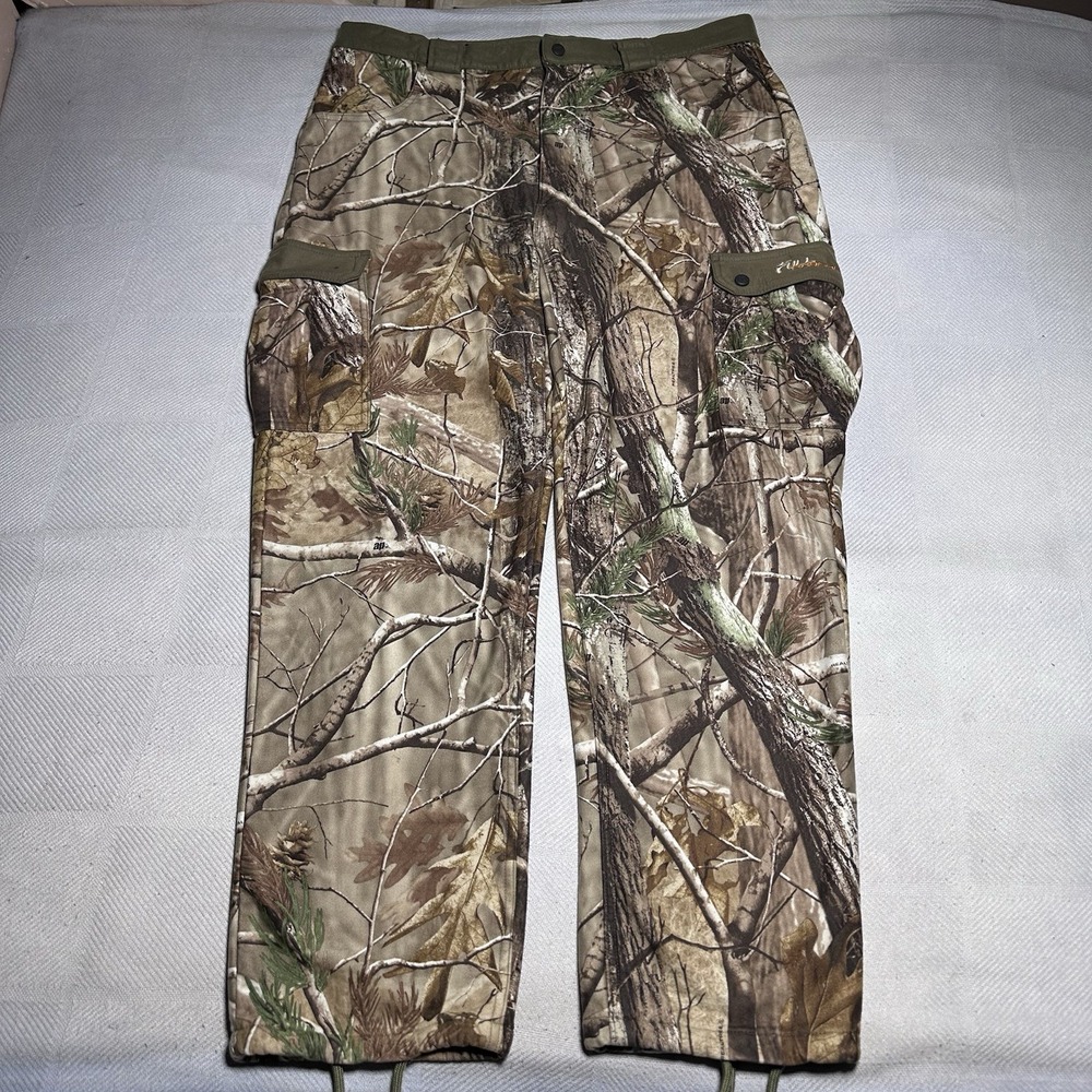 ScentLok Hunting Cargo Fleece Pants Mens Medium Full‎ Season Realtree AP Camo